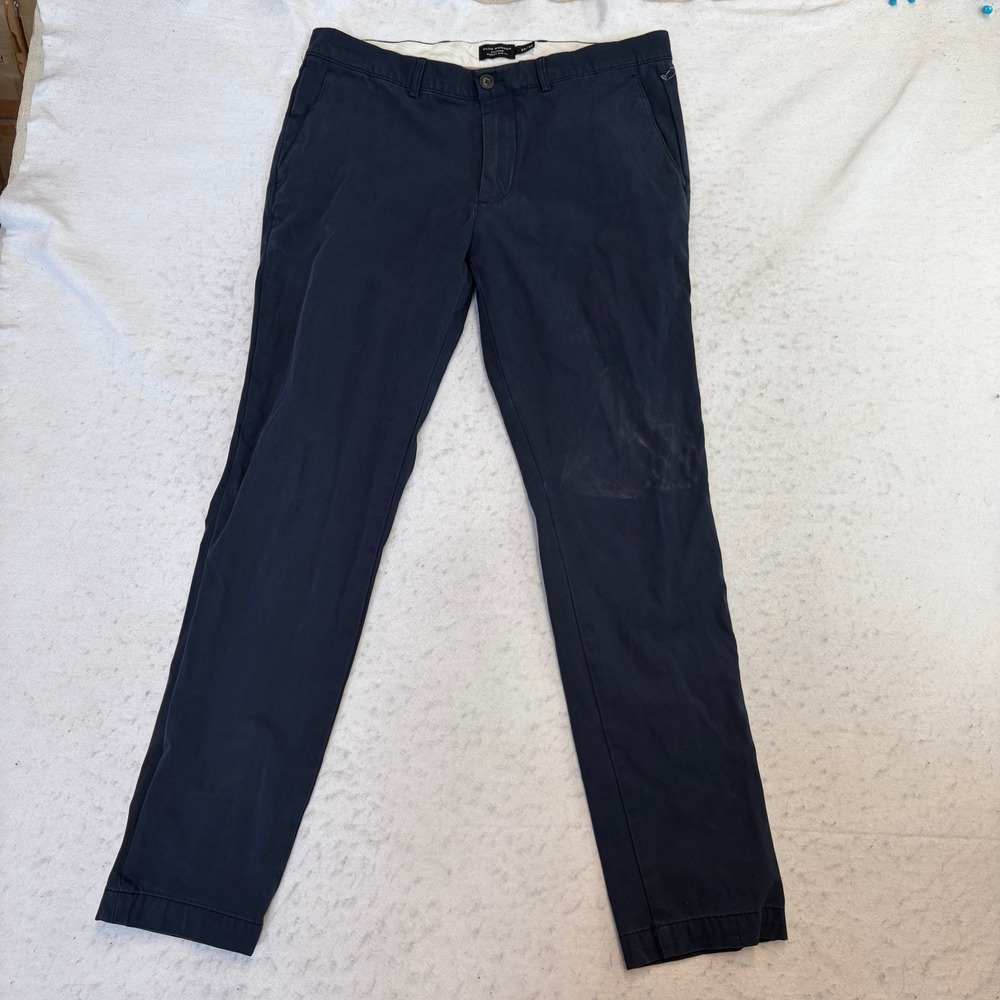 Club Monaco Connor Modern Slim Fit Pants Mens 33x32 Navy Blue Chino